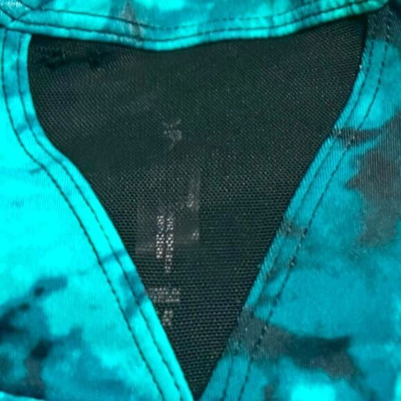 Torrid Teal Tie-Dye Mesh Inset One-Piece Swimsuit Size 3 3XL - Picture 7 of 15